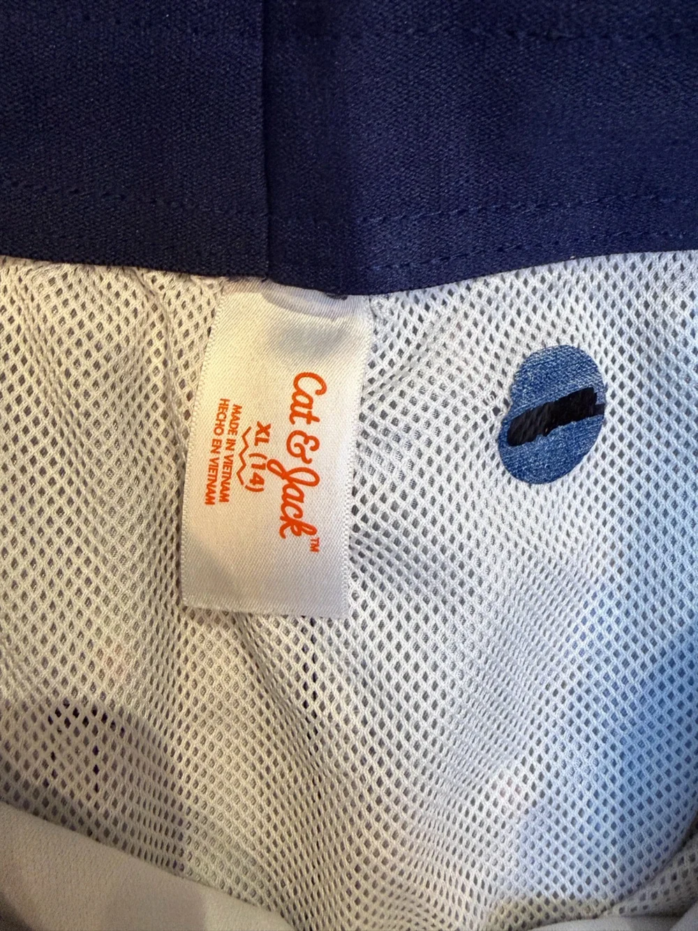 Cat & Jack Navy Swim Trunks with Bright Surf and Fruit Print